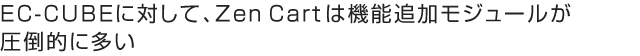 EC-UBEに対して、Zen Cartは機能追加モジュールが圧倒的に多い